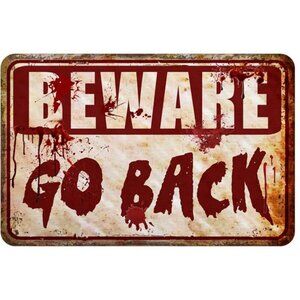 Halloween Decorations Indoor Horror Room Decor Metal Tin Signs Halloween Party